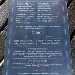 The Madison Place - Menu