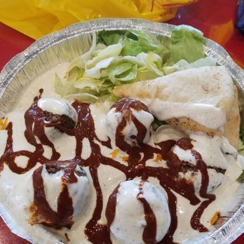 The Halal Guys - Falafel platter drenched in extra sauce - Halal Near Me - Glendale, California The Halal Guys - Falafel platter drenched in extra sauce - Halal Near Me - Glendale, California