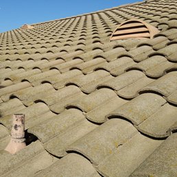 I pressure washed the roof prior to solar array install. I pressure washed the roof prior to solar array install.