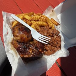 Local Buggy - 1/2 coal fired chicken, fries and beans