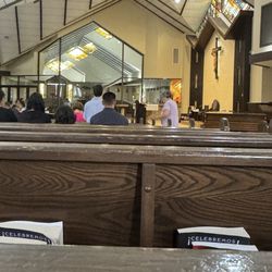 St Mark's Roman Catholic Church of San Marcos - Pews/Side View