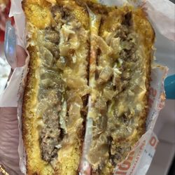 Nation's Giant Hamburgers - Patty Melt added fried egg