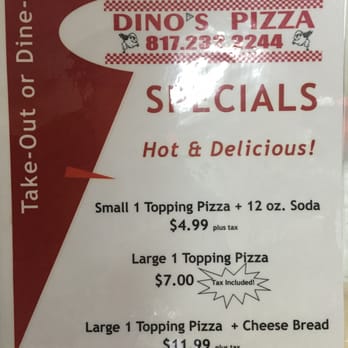 Dino's Pizza - Pizza Near Me - Blue Mound, Texas Dino's Pizza - Pizza Near Me - Blue Mound, Texas