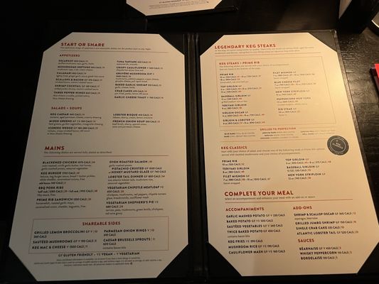 Menu photo 2 The Keg Steakhouse + Bar Toronto, ON Menu photo 2 The Keg Steakhouse + Bar Toronto, ON