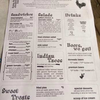 The Blue Rooster - Menu reverse. - Southern Near Me - Broken Bow, Oklahoma The Blue Rooster - Menu reverse. - Southern Near Me - Broken Bow, Oklahoma