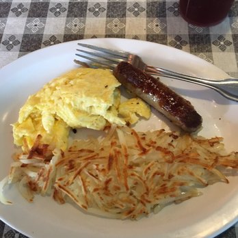 Hometown Charm Cafe - Senior Lite Breakfast includes hash browns, - sausage link and 2 eggs any style - Breakfast & Brunch Near Me - Sumner, Washington Hometown Charm Cafe - Senior Lite Breakfast includes hash browns, - sausage link and 2 eggs any style - Breakfast & Brunch Near Me - Sumner, Washington