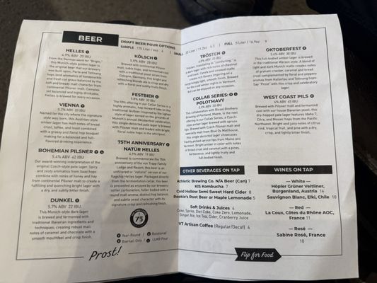 Menu photo 3 Von Trapp Brewing Bierhall Restaurant Stowe, VT