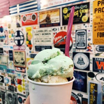 Max & Mina's - Nutty Pistachio and PB Cap'n Crunch (single scoop) - Ice Cream & Frozen Yogurt Near Me - Flushing, New York