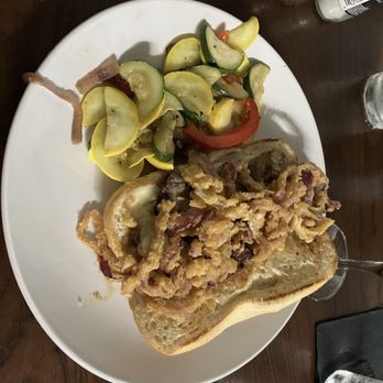 Bistro On 2nd Street - Steak sandwich with sautéed veggies. - Steakhouses Near Me - Cheraw, South Carolina Bistro On 2nd Street - Steak sandwich with sautéed veggies. - Steakhouses Near Me - Cheraw, South Carolina