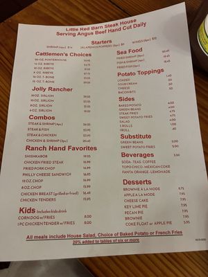 Menu photo 4 Little Red Barn Steak House San Antonio, TX