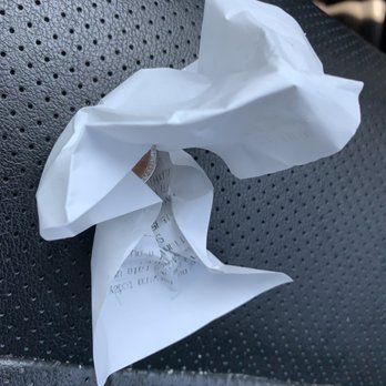 McDonald's - Nice way to hand someone a receipt. Balled up with the change inside. lol. - Fast Food Near Me - Linthicum Heights, Maryland