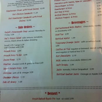 Ralph & Sons Diner - the menu - Breakfast & Brunch Near Me - Nepean, Ontario Ralph & Sons Diner - the menu - Breakfast & Brunch Near Me - Nepean, Ontario