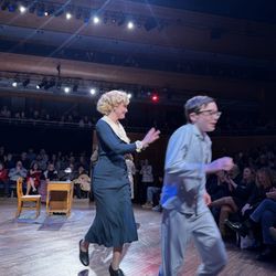 Pittsburgh Public Theater - Cast: Miss Shields played by Vanessa Reseland and Ralphie Parker played so well by Avery James Schneider.