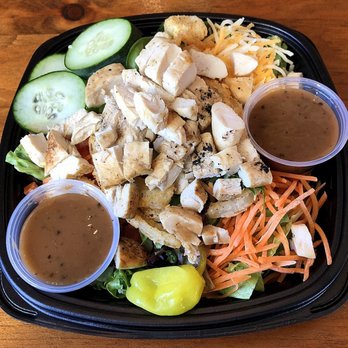 Slim Chickens - Grilled Chicken Slim's Salad with Balsamic Vinaigrette Dressing - Chicken Wings Near Me - Overland Park, Kansas Slim Chickens - Grilled Chicken Slim's Salad with Balsamic Vinaigrette Dressing - Chicken Wings Near Me - Overland Park, Kansas