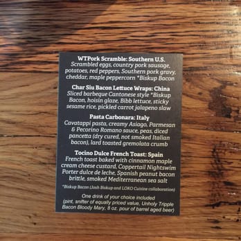 Coppertail Brewing Co - Bacon brunch menu - Bars Near Me - Tampa, Florida Coppertail Brewing Co - Bacon brunch menu - Bars Near Me - Tampa, Florida
