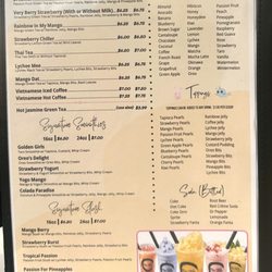 Bo Tea Cafe - Menu