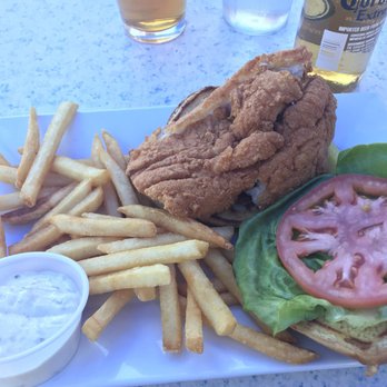 Boardwalk Cafe & Pub - Fried haddock sandwich and fries -$11.99 - nice. - Seafood Near Me - Hampton, New Hampshire Boardwalk Cafe & Pub - Fried haddock sandwich and fries -$11.99 - nice. - Seafood Near Me - Hampton, New Hampshire