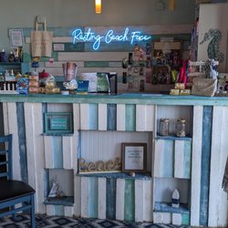 Resting Beach Face Tanning - A glimpse at the front counter