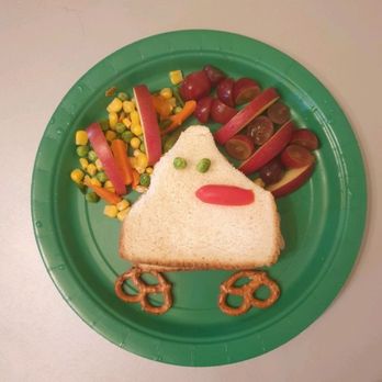 My Happy Place Daycare - Turkey sandwich lunch for their Thanksgiving outdoor celebration - Child Care & Day Care Near Me - Modesto, California