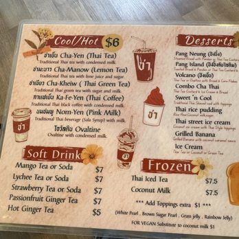 Long Cha Thai Cafe - Menu - Desserts Near Me - Beacon, New York