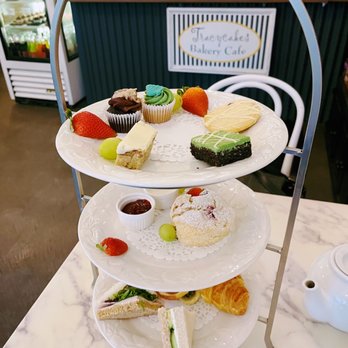 Tracycakes Bakery Cafe - a three tiered display of pastries - Coffee & Tea Near Me - Abbotsford, British Columbia