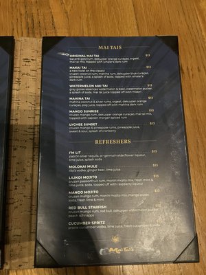 Menu photo 2 Mai Tai’s Honolulu, HI Menu photo 2 Mai Tai’s Honolulu, HI
