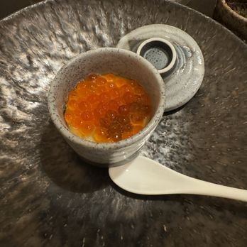 Yoichi's - Egg custard with morsels of eel. This caviar was sautéed and burst so softly and perfectly in the mouth. - Japanese Near Me - Santa Barbara, California Yoichi's - Egg custard with morsels of eel. This caviar was sautéed and burst so softly and perfectly in the mouth. - Japanese Near Me - Santa Barbara, California