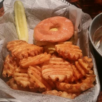 The Committed Pig - Burgernut with waffle fries. So goooood :) - Breakfast & Brunch Near Me - Manasquan, New Jersey