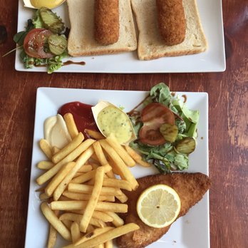 Prins Heerlijk - Two kroketten on bread and fish and chips - Cafes Near Me - Amsterdam, New Hampshire