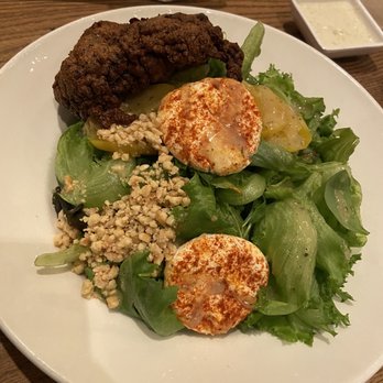 Barley & Salt - Goat cheese and beet salad with Caribbean fried chicken - American Near Me - North Conway, New Hampshire Barley & Salt - Goat cheese and beet salad with Caribbean fried chicken - American Near Me - North Conway, New Hampshire