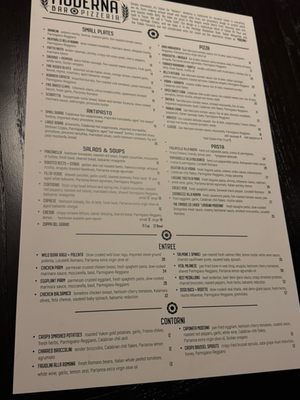 Menu photo 2 Moderna Bar & Pizzeria Austin, TX Menu photo 2 Moderna Bar & Pizzeria Austin, TX