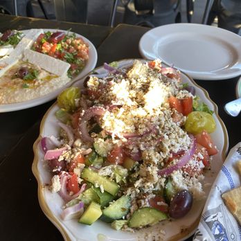 Greek House Cafe - appetizer plate, salad, pita - Greek Near Me - Simi Valley, California Greek House Cafe - appetizer plate, salad, pita - Greek Near Me - Simi Valley, California