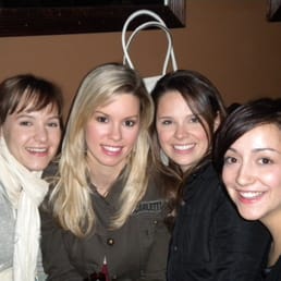 My friends and I in a fabulous booth at Grey Bar