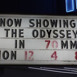 Park Theatre - The southwest facing billboard for The Odyssey.