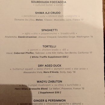 Sorrel - Menu dec 2018 - New American Near Me - San Francisco, California Sorrel - Menu dec 2018 - New American Near Me - San Francisco, California