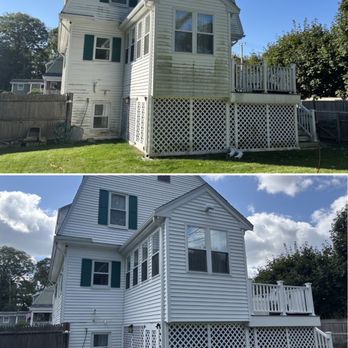 Plainville Power Wash - Before and after soft washing in Mansfield MA - Pressure Washers Near Me Plainville Power Wash - Before and after soft washing in Mansfield MA - Pressure Washers Near Me
