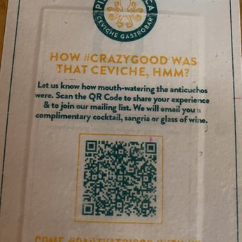 Pisco Y Nazca - On receipt - Gastropubs Near Me - Kendall, Florida Pisco Y Nazca - On receipt - Gastropubs Near Me - Kendall, Florida