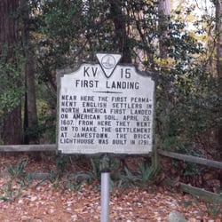 First Landing historical marker - First Landing marker on Shore Drive