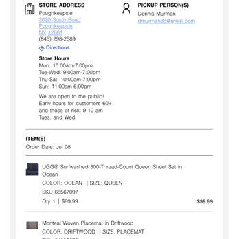 Bed Bath & Beyond - Shows clearly that Poughkeepsie had my items while I was told Newburgh did - Home & Garden Near Me - Poughkeepsie, New York
