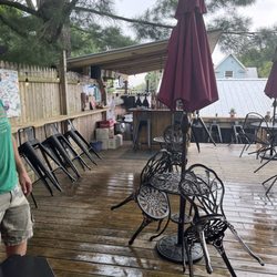 Jezi’s - Beautiful patio- unfortunately it was raining when we stopped