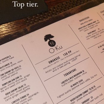 O-Ku - Menu - Sushi Bars Near Me - Charlotte, North Carolina O-Ku - Menu - Sushi Bars Near Me - Charlotte, North Carolina