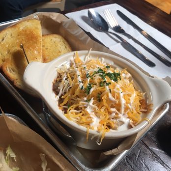 Burger Bench - Chili with side of toast. Tasty, get it - American Near Me - Escondido, California Burger Bench - Chili with side of toast. Tasty, get it - American Near Me - Escondido, California