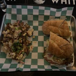 The Irish Rebel - Cuban Sandwich with fried potato salad