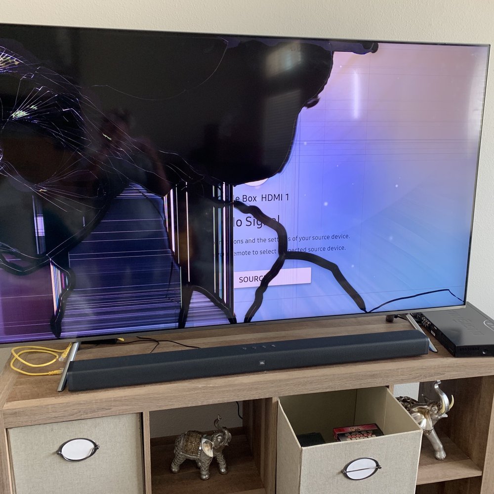 Inbox Moving Service - My Samsung Qled tv that they damaged and cracked the screen - Movers Near Me - Irving, Texas Inbox Moving Service - My Samsung Qled tv that they damaged and cracked the screen - Movers Near Me - Irving, Texas