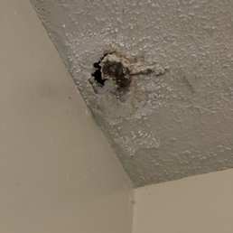 This is water damage that was never fix before I moved in This is water damage that was never fix before I moved in