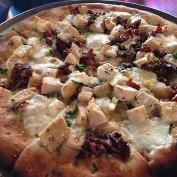 Emberz - Wood fired pizza with chicken, whole garlic cloves, mozzarella & bacon. Vampires beware! Lol - Wine Bars Near Me - Sonora, California Emberz - Wood fired pizza with chicken, whole garlic cloves, mozzarella & bacon. Vampires beware! Lol - Wine Bars Near Me - Sonora, California