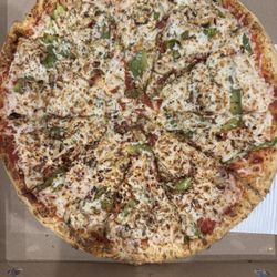 Pizza Pizza - Dairy Free Cheeze, Green Peppers and Mushrooms - Vegan