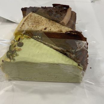 Lady M Cake Boutique - Itiramisu, chocolate, pistachio. - Bakeries Near Me - Houston, Texas
