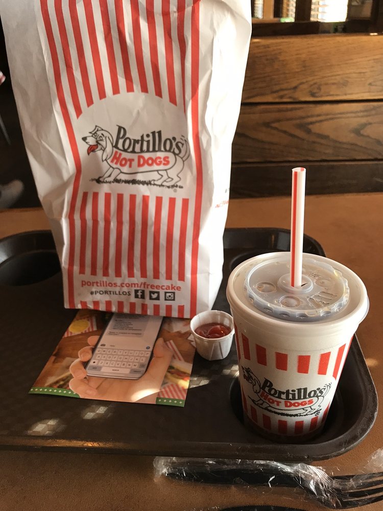 Portillo’s Hot Dogs Beef Burgers 6panel Take Out Menu Chicago ILL FREE