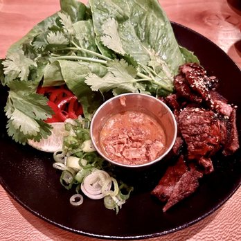 SUSHI-SAN - BBQ Beef Lettuce Wraps* - Sushi Bars Near Me - Chicago, Illinois SUSHI-SAN - BBQ Beef Lettuce Wraps* - Sushi Bars Near Me - Chicago, Illinois